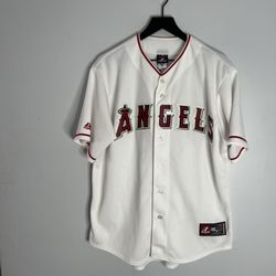 Anaheim Angels Albert Pujols Baseball Jersey Mens Large White Majestic