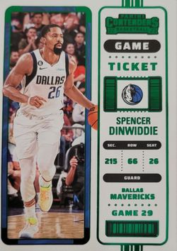 Spencer Dinwiddie Green/Blue Basketball Card
