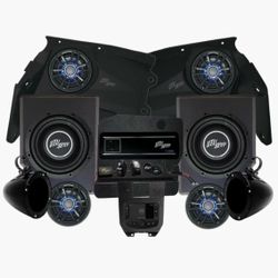Stqge-6 Utv Stereo Audio With 2 Subwoofers For Can-am Maverick. X3 Utv 