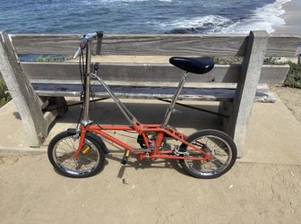 1980's Red Dahon California 3 Speed Folding Bicycle