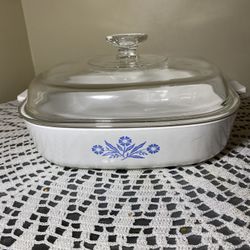 Corning Ware Blue Cornflower Casserole Baking Dish