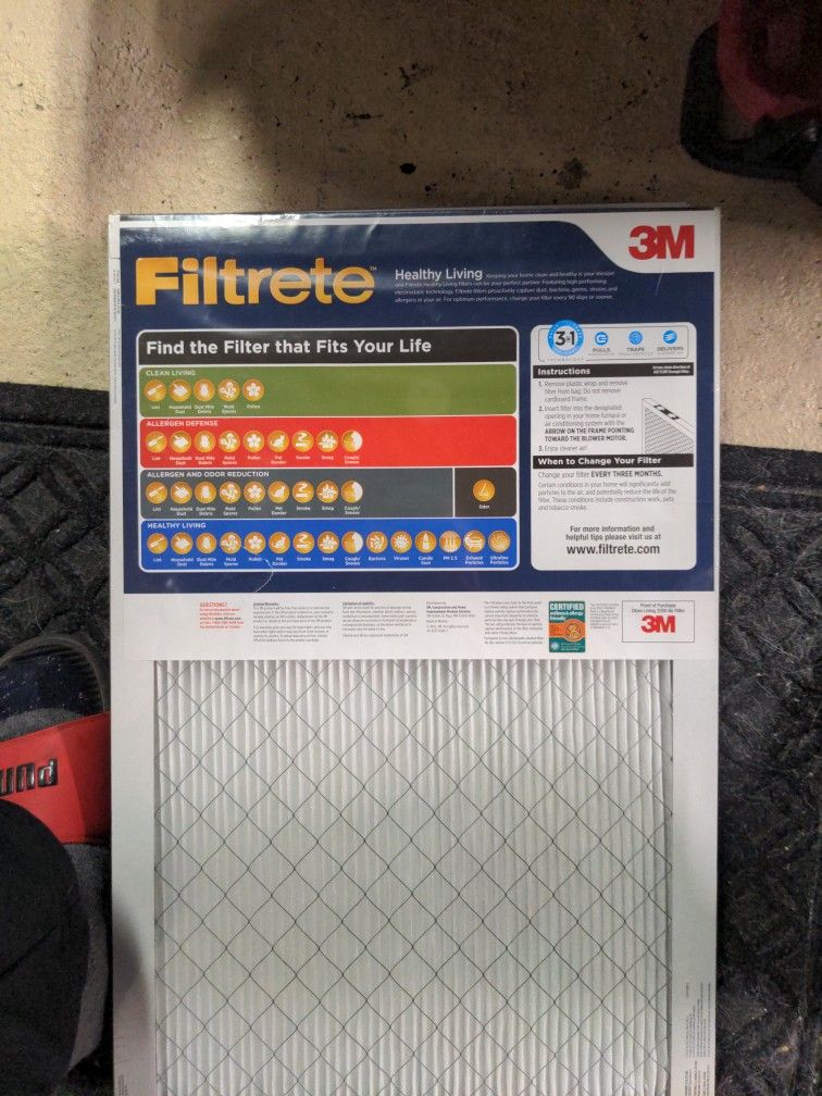 4 Filtrete 16 X 25 X 1 furnace filters