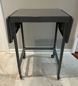 Vintage Tiffany Grey Metal Typewriter Stand