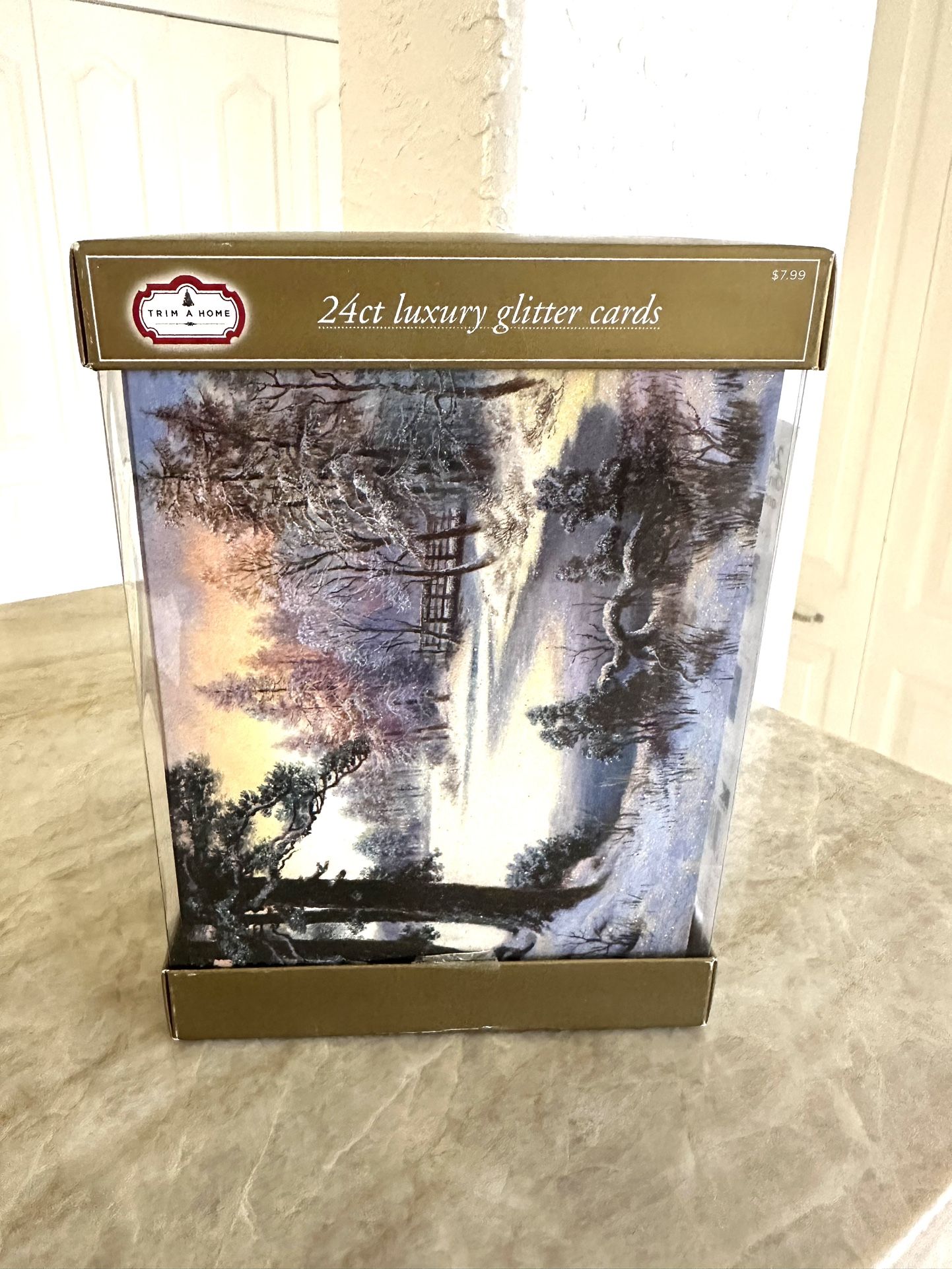 Luxury Glitter Christmas Cards 23ct with Envelopes - Trim A Home