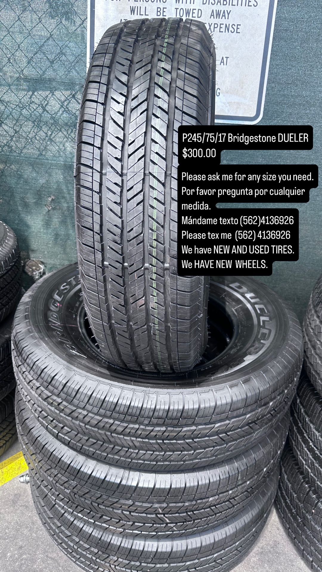 P245/65/17 Bridgestone DUELER Semi New All Four 98 Tread Life