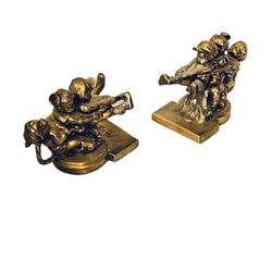 Brass Collectible Decorative Bookends Philadelphia Manufacturing Company 