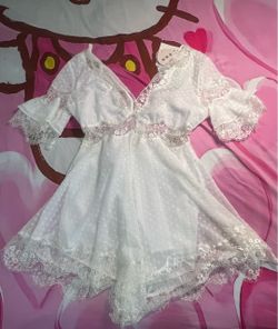 White jumpsuit dresses L