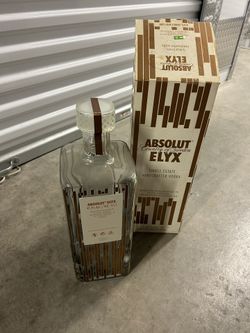 vintage ABSOLUT ELYX VODKA 16.5'' 4.5LT GLASS DUMMY BOTTLE EMPTY Store display Advertisement