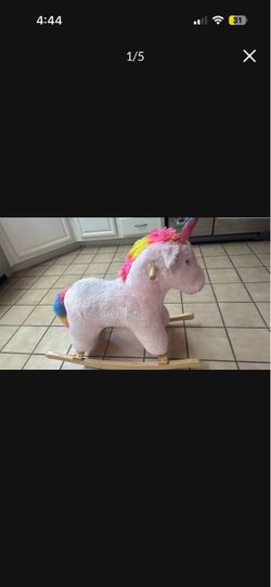 Plush Unicorn Rocking Horse Toy