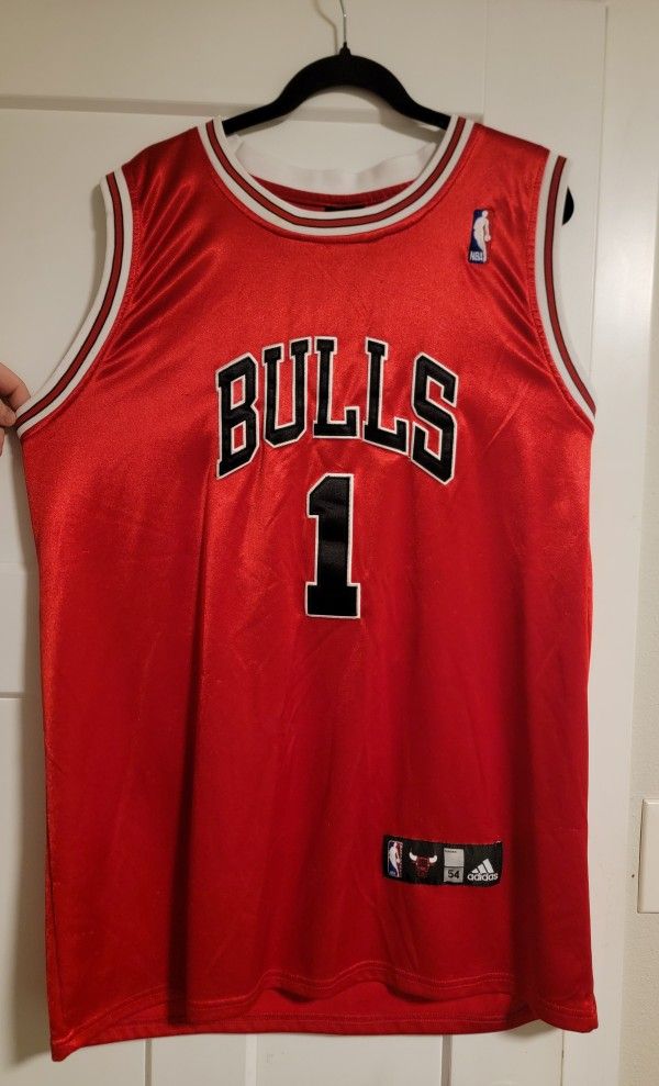 XL/2XL Derrick Rose Bulls #1 Red Adidas Jersey
