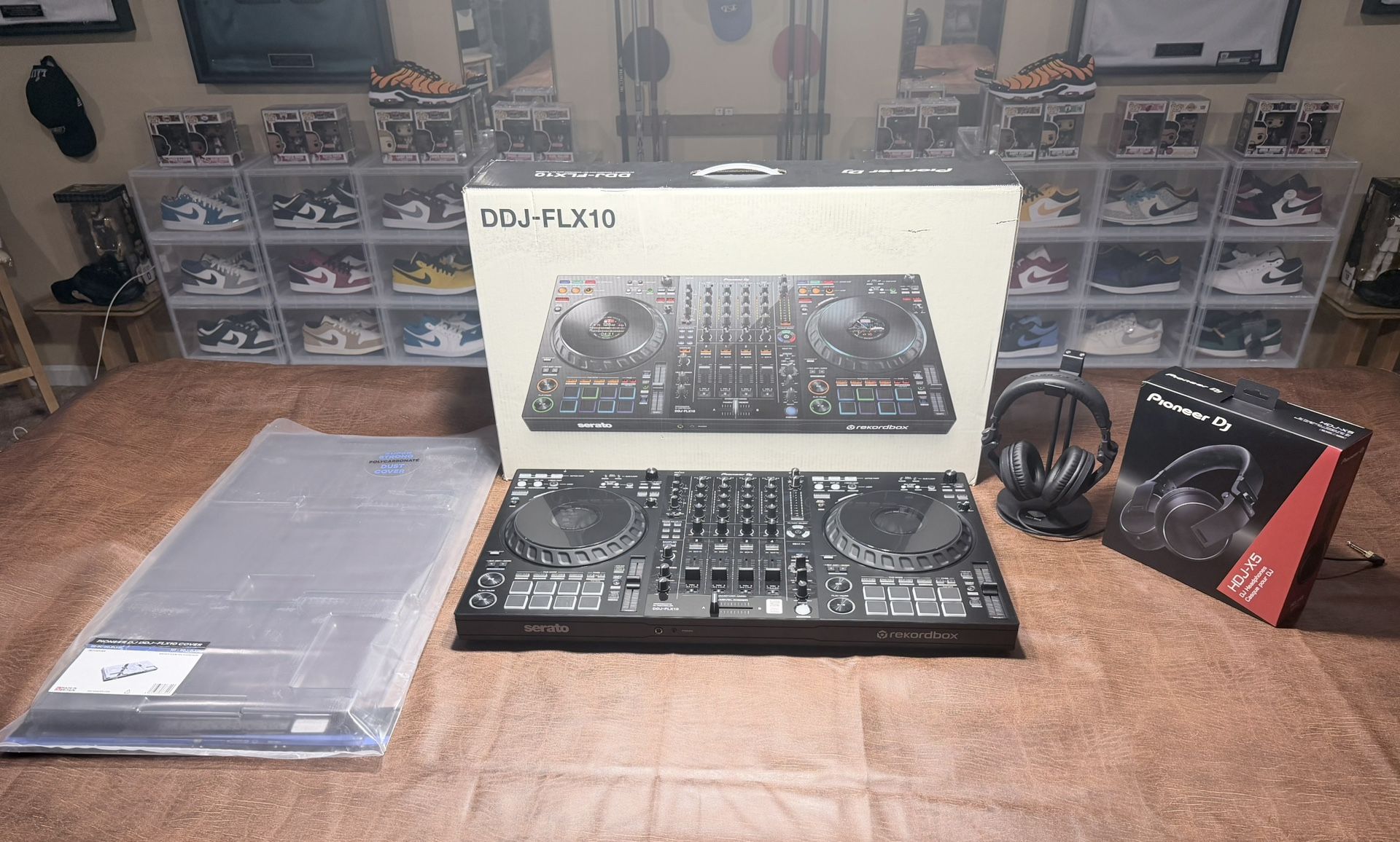 Pioneer DJ DDJ-FLX10 4 Deck Professional Controller ~ Headphones & Dust saver
