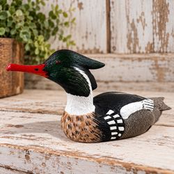 Vintage J.B. Garton Heritage Decoys Red Breasted Merganser 8” Canada Duck