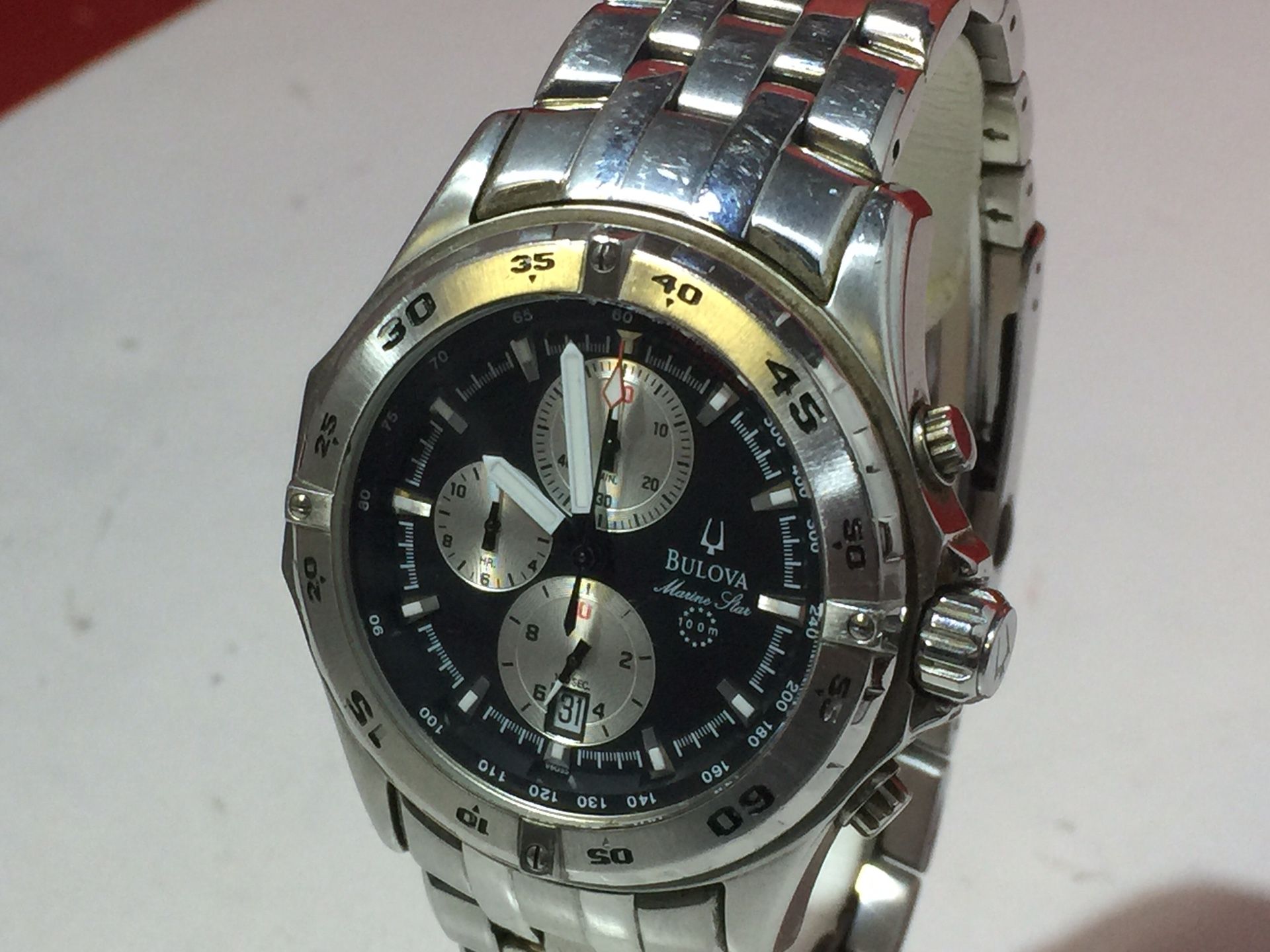 Bulova Marine Star Stainless Steal Swiss Men's Watch C899197