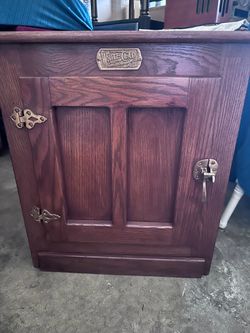Vintage white clad side table