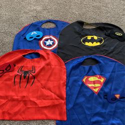 Superhero Dress Up Costume Capes With Masks