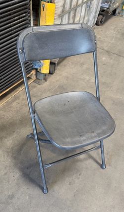 Plastic Folding Chairs - Black And White - used