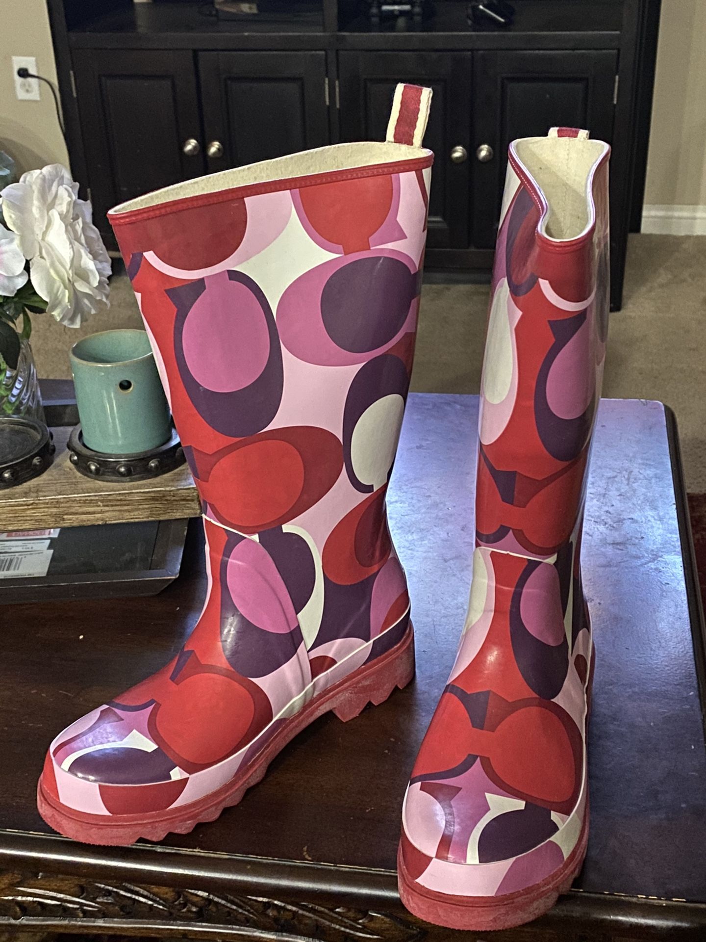 Coach rain boots