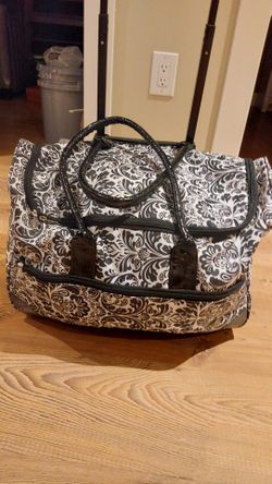 Black & White rolling carry-on bag