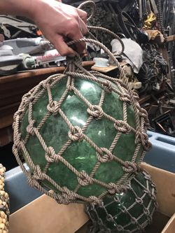 Antique fishing Float with netting