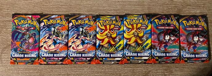 7 Sealed Chaos Rising booster packs
