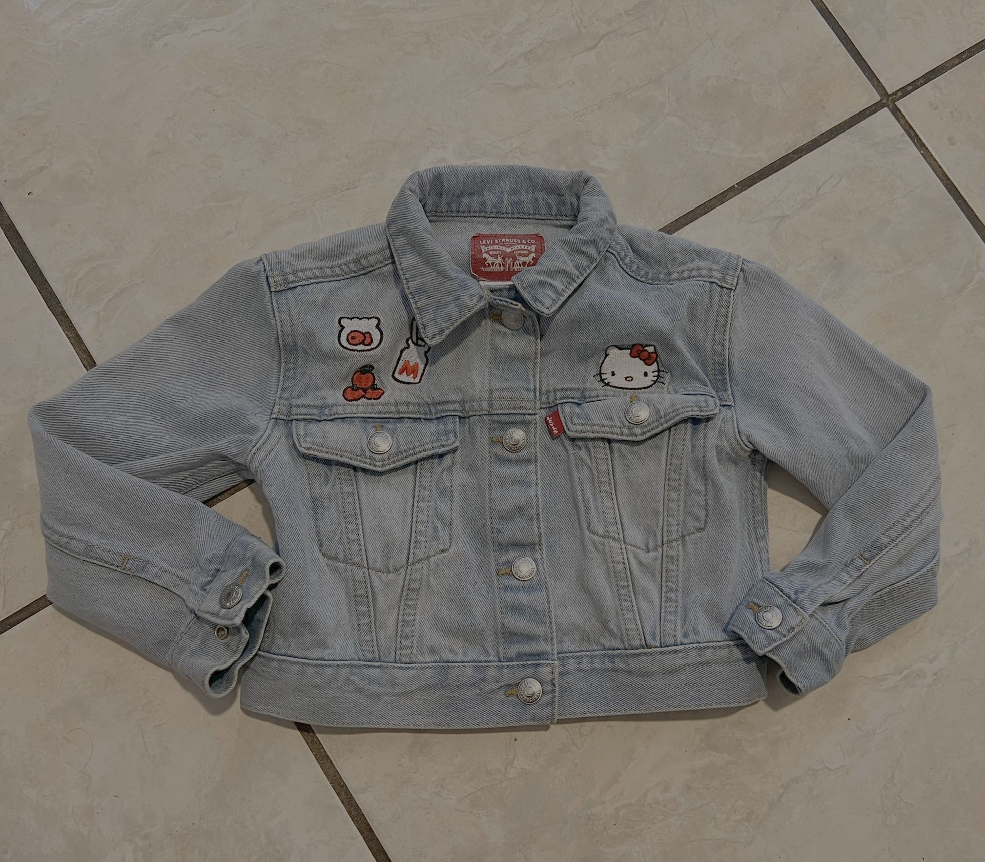 Levi's X hello kitty collaboration jeans jacket girls Toddler Size 4T