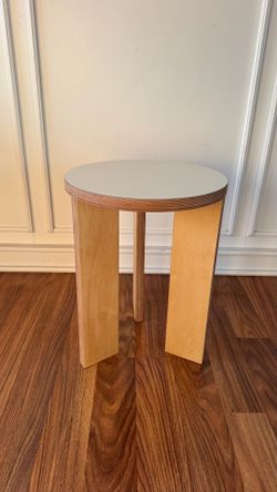 Side Table (Birch Plywood with White Laminate Top)