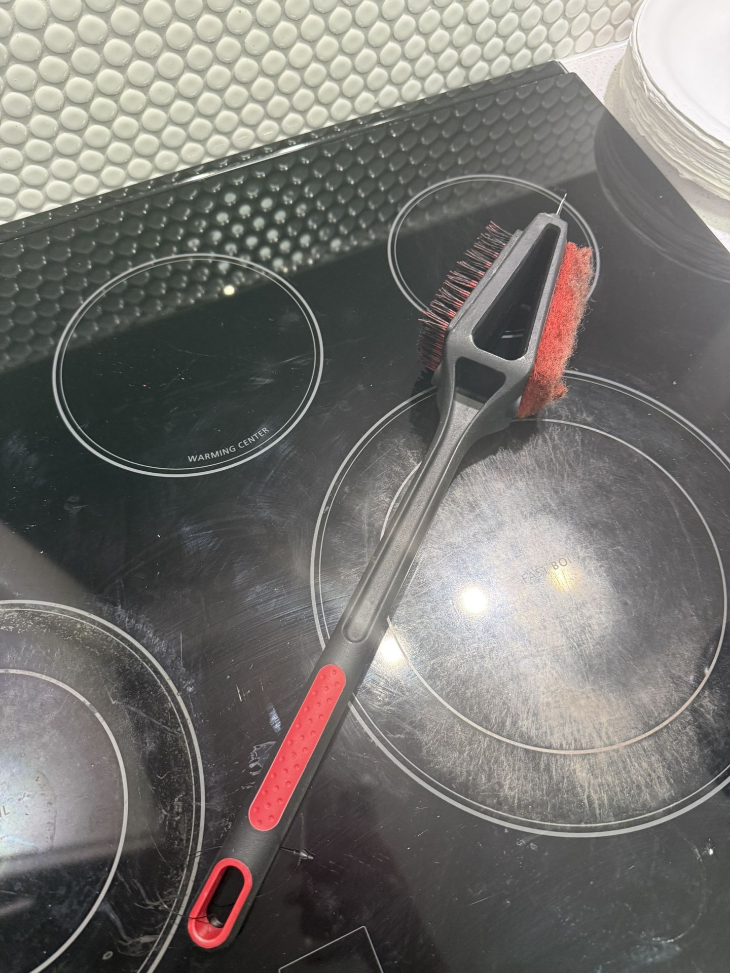 BBQ Grill Brush with Scrubber & Scraper
