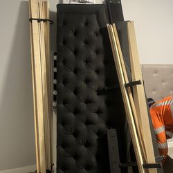 KING BED FRAME AND HEAD BOARD