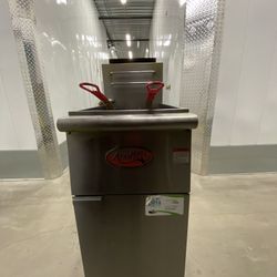 Natural Gas 50 lb. Stainless Steel Floor Fryer