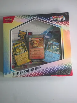Pokemon Prismatic Evolutions Poster Collection Box Flareon Vaporeon Jolteon