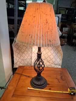 Metal lamp 27 inches high