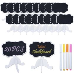 Wooden Dual-Sided Mini Chalk Board Signs