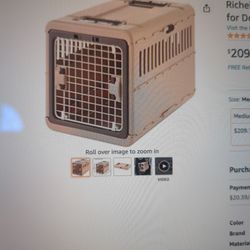 Richelle foldable Pet Carrier Medium travel Crate