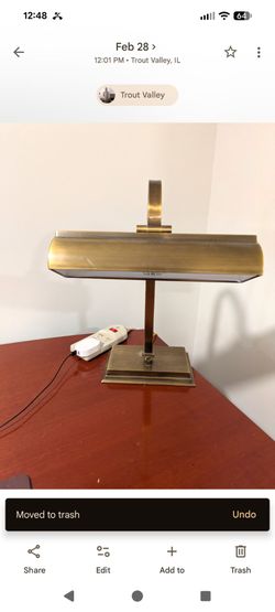 Brass Bankers Lamp Heavy.