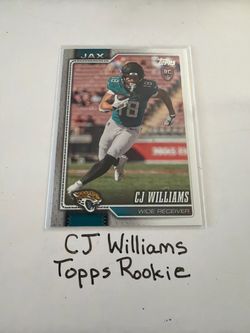 CJ Williams Jacksonville Jaguars WR Topps Rookie Card.