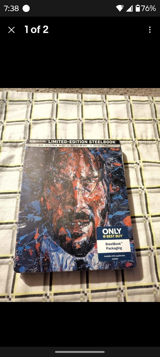 John Wick Chapter 3 Parabellum OOP 4K Ultra HD UHD Steelbook NEW BEST BUY RARE