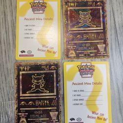 Ancient Mew Pokémon Card Lot (2 Cards) – 2000 Movie Promo – Near Mint – Opened, Great Condition
