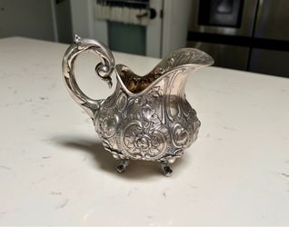 Vintage Hanau Germany Neresheimer Ludwig .800 sterling silver creamer