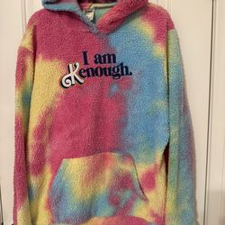 From the Barbie Movie I AM KENOUGH Men’s Hoodie Fuzzy Sweatshirt XL New