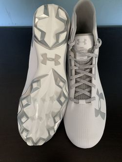 New Under Armour White And Grey Size 16 Football Cleats Art. 1289775-102