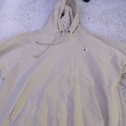 Cream champion hoodie