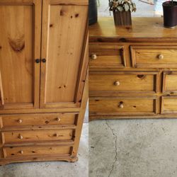Armoire and Dresser Set 