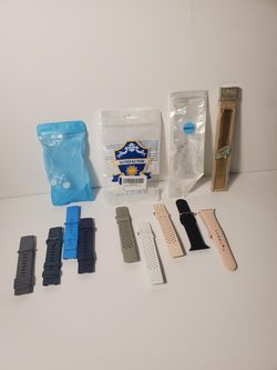 Lot of 4 Assorted Replacement Watch Bands Fitbit, Apple Watch & Speidel