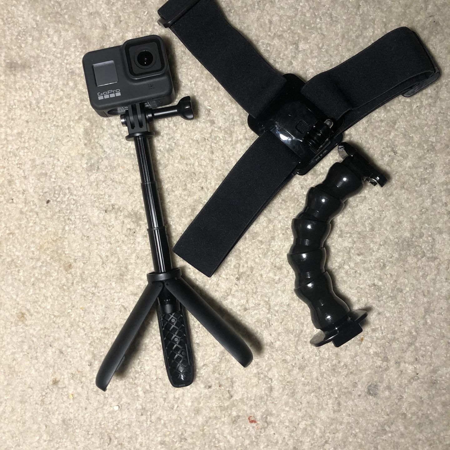 STILL AVAILABLE: Go Pro 8 With Selfie Stick/Tripod & Attachments