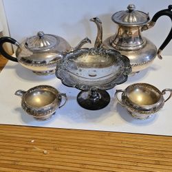 Vintage 5 Piece Silver Plated Tea Set