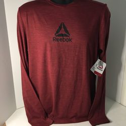 New Mens Med Reebok Athletic Longsleeve Shirt