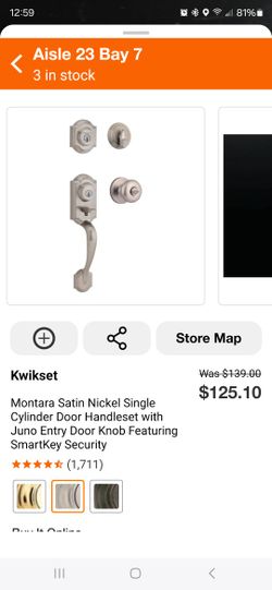 Kwikset montara Satin Nickel Juno New Smart Key