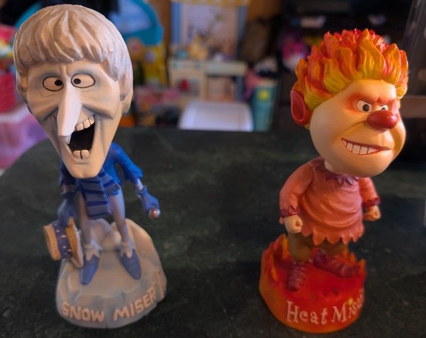 NECA Head Knockers Heat Miser & Snow Miser The Year Without A Santa Claus