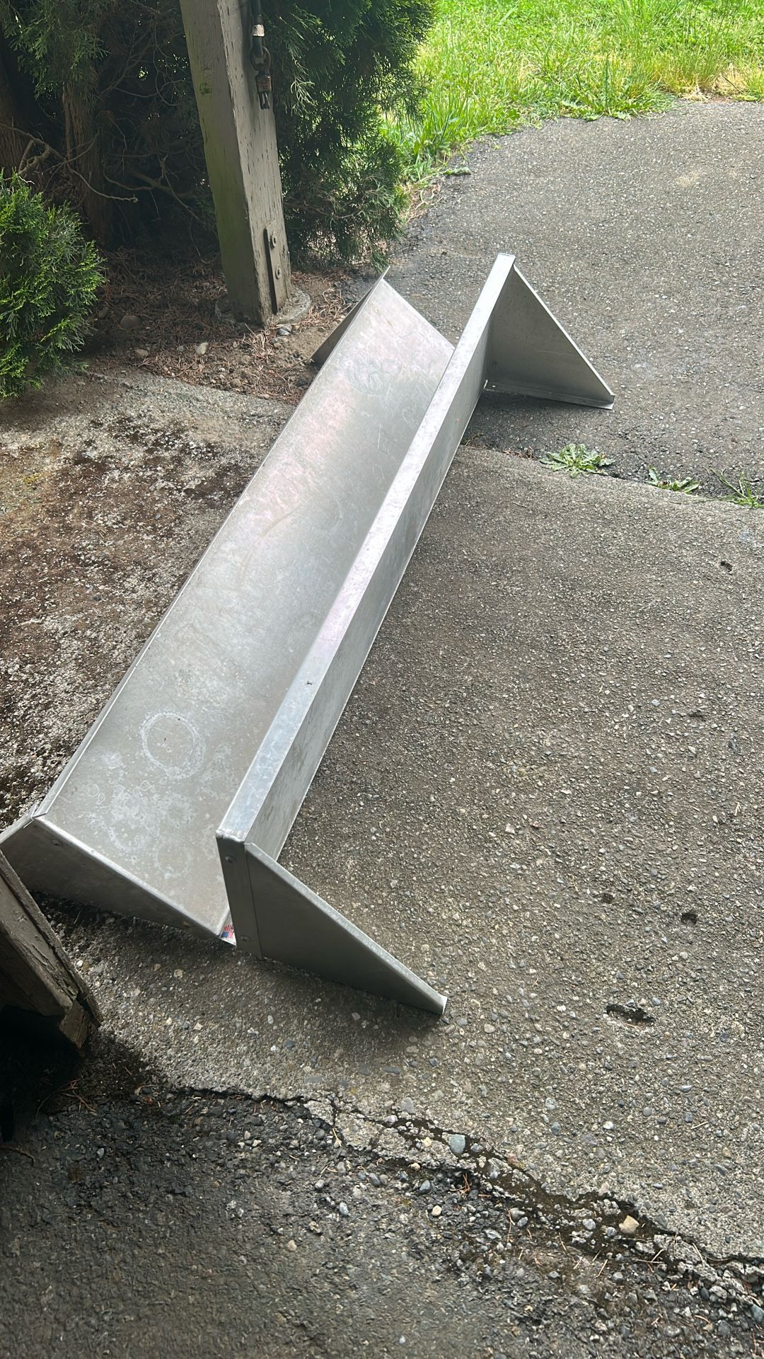 2 - 5 Foot Aluminum Shelves