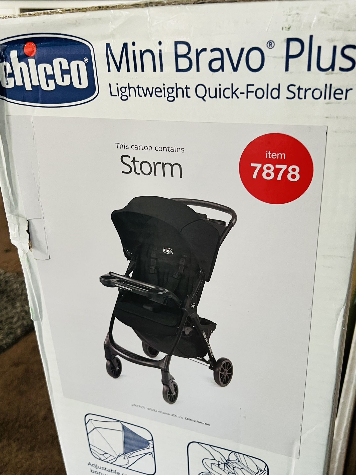 Chicco Mini Bravo Plus Lightweight Stroller - Storm